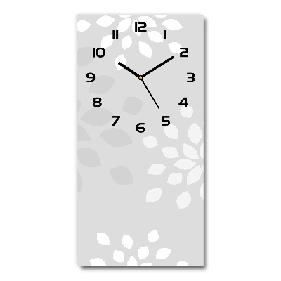 Vertical rectangular wall clock Floral pattern