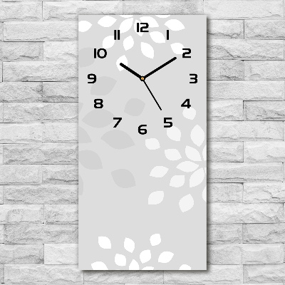 Vertical rectangular wall clock Floral pattern