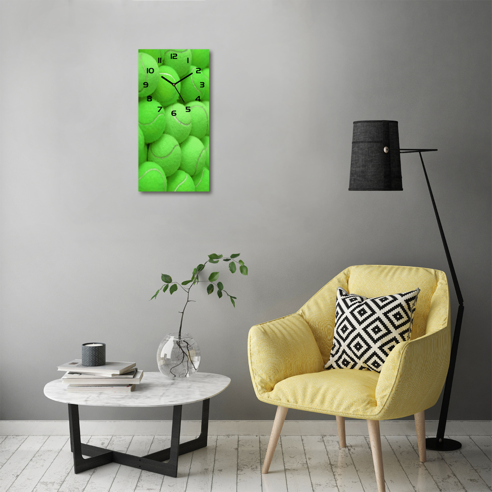 Vertical wall clock Tennis balls