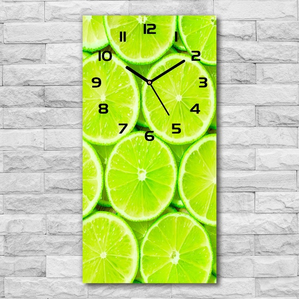 Vertical wall clock Lime