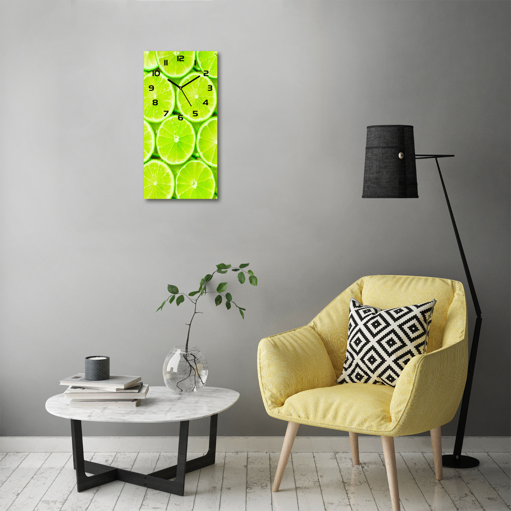 Vertical wall clock Lime