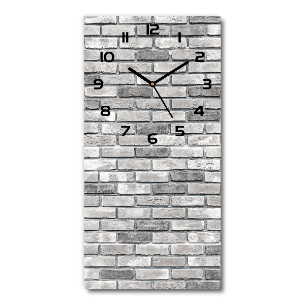 Vertical rectangular wall clock Brick wall