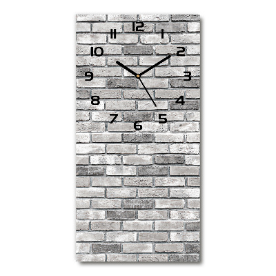 Vertical rectangular wall clock Brick wall