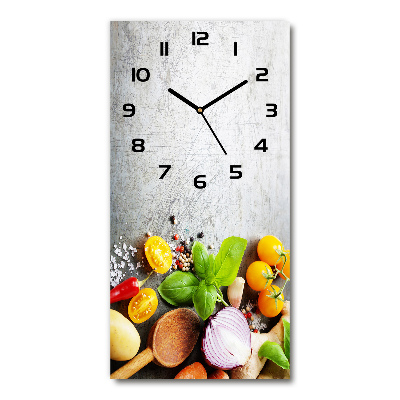 Vertical wall clock Vegetables