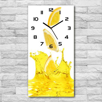 Vertical wall clock Lemon juice