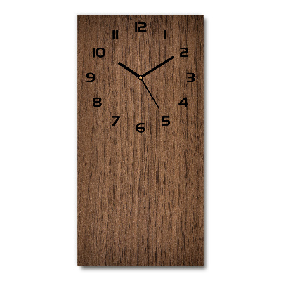 Vertical wall clock Wooden background