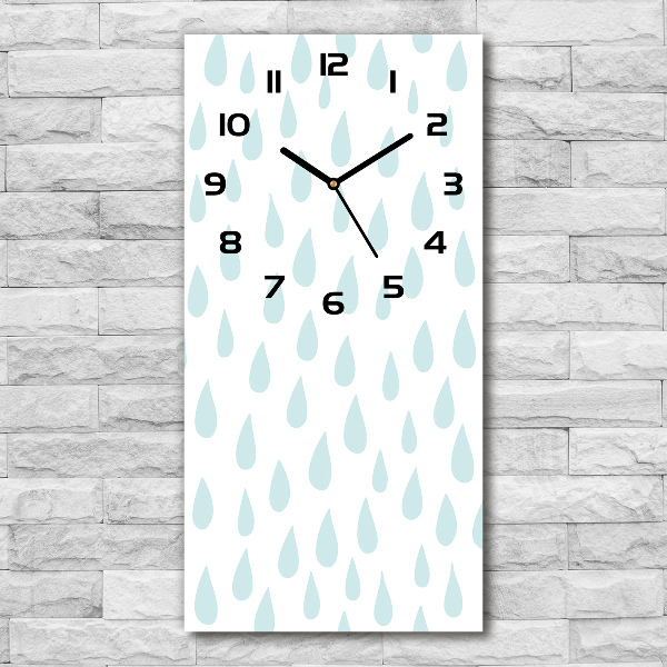 Vertical wall clock Droplets