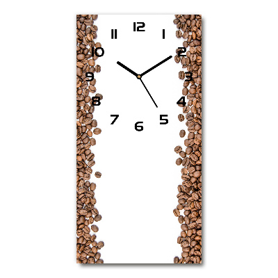 Vertical rectangular wall clock Coffee beans