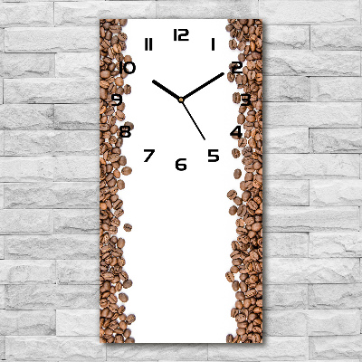 Vertical rectangular wall clock Coffee beans