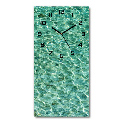 Modern vertical wall clock Transparent water