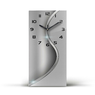 Vertical rectangular wall clock Metal abstraction