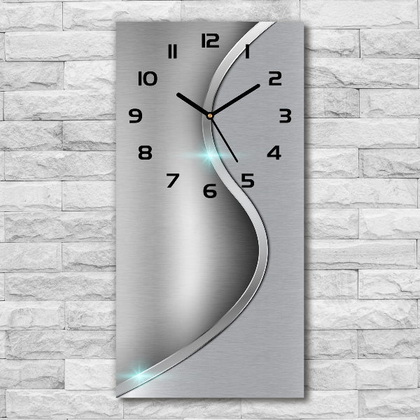 Vertical rectangular wall clock Metal abstraction