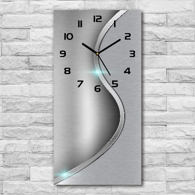 Vertical rectangular wall clock Metal abstraction