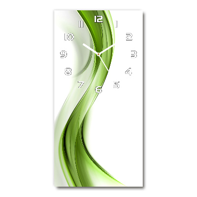 Vertical rectangular wall clock Abstract wave