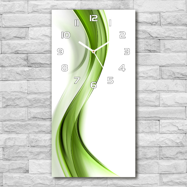 Vertical rectangular wall clock Abstract wave