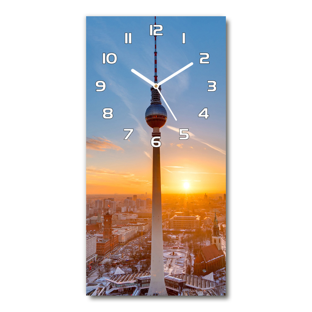 Modern vertical wall clock Television tower