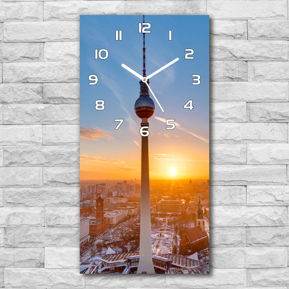 Modern vertical wall clock Television tower