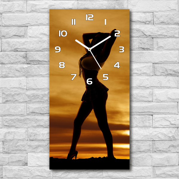 Vertical wall clock Short skirt