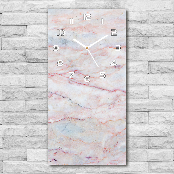 Vertical wall clock Marble background