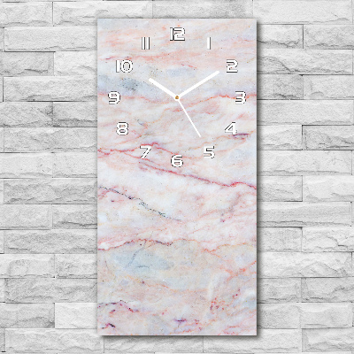 Vertical wall clock Marble background