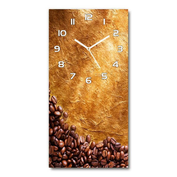 Vertical rectangular wall clock Coffee beans