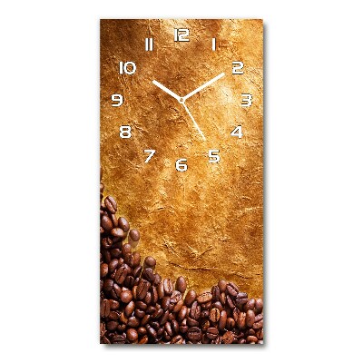 Vertical rectangular wall clock Coffee beans