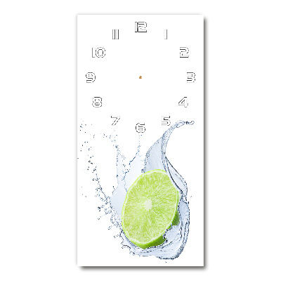 Vertical rectangular wall clock Lime