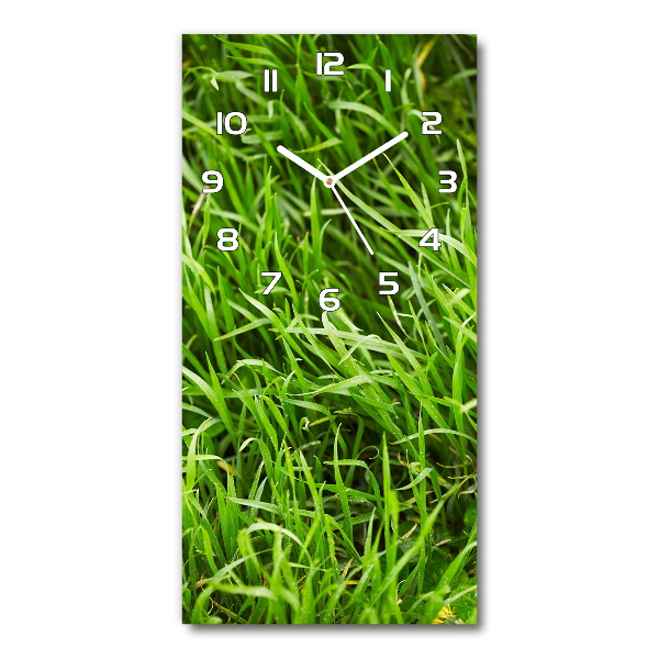 Vertical rectangular wall clock Grass