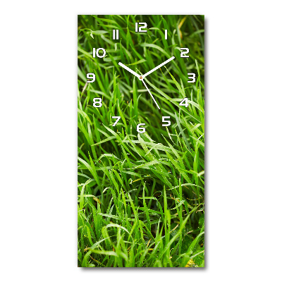 Vertical rectangular wall clock Grass