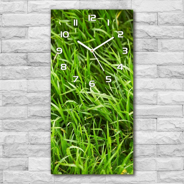 Vertical rectangular wall clock Grass