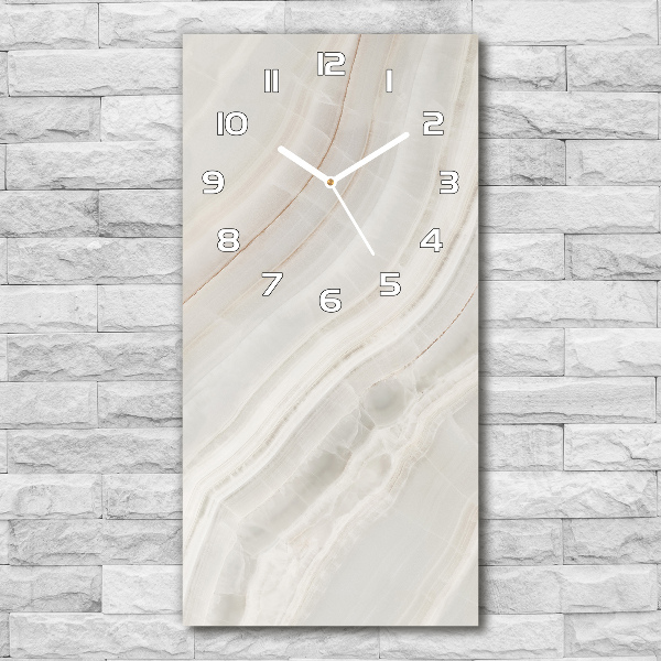 Vertical wall clock Marble background