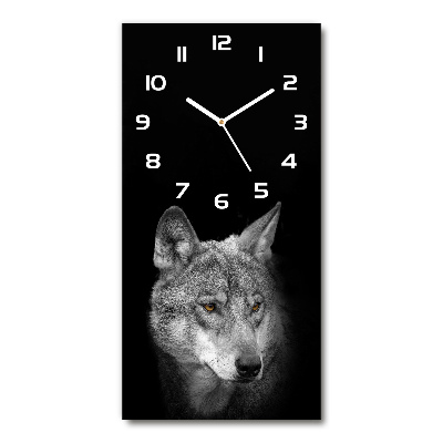 Vertical wall clock Wolf