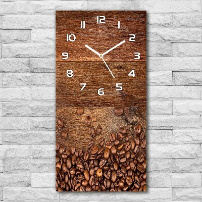 Vertical wall clock Coffee beans