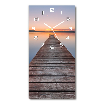 Vertical wall clock Wooden pier