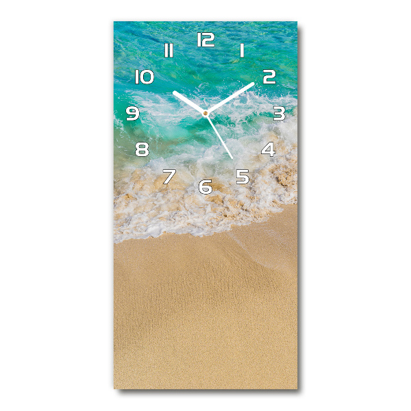 Vertical wall clock Beach and sea