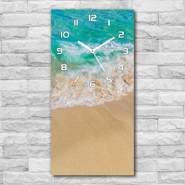 Vertical wall clock Beach and sea