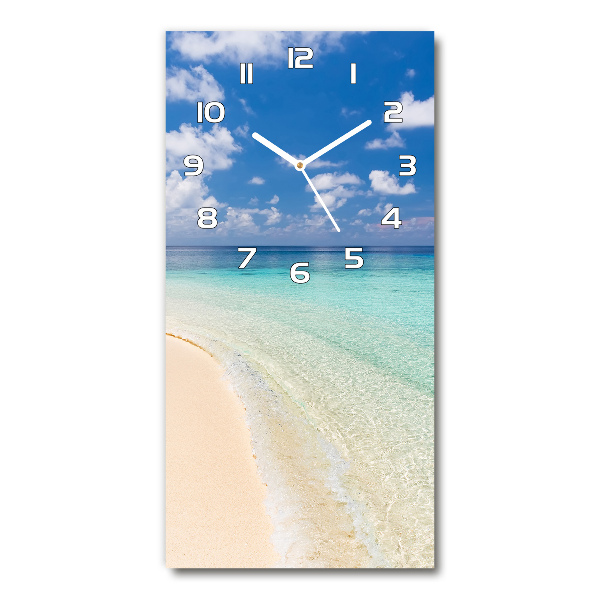 Vertical wall clock Maldives beach