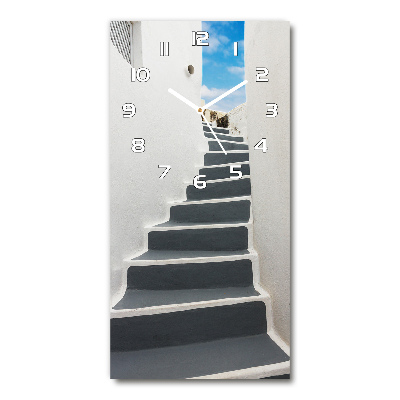 Modern vertical wall clock Santorini Greece