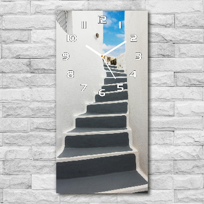 Modern vertical wall clock Santorini Greece