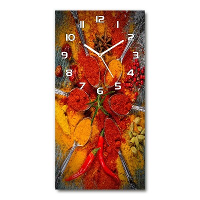 Vertical rectangular wall clock Spices