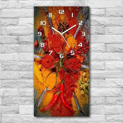 Vertical rectangular wall clock Spices