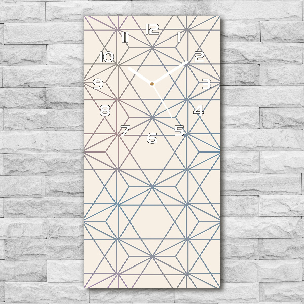 Modern vertical wall clock Geometric background