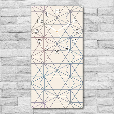 Modern vertical wall clock Geometric background