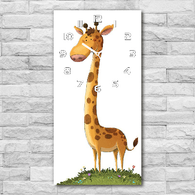 Vertical wall clock Giraffe