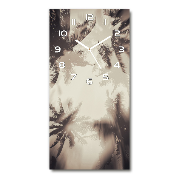 Vertical rectangular wall clock Palm trees