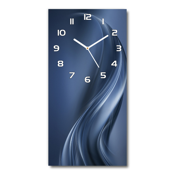 Vertical rectangular wall clock Abstract wave