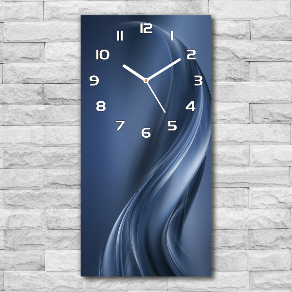 Vertical rectangular wall clock Abstract wave