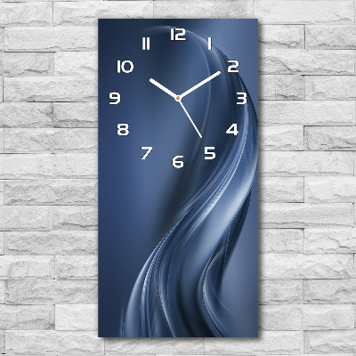 Vertical rectangular wall clock Abstract wave