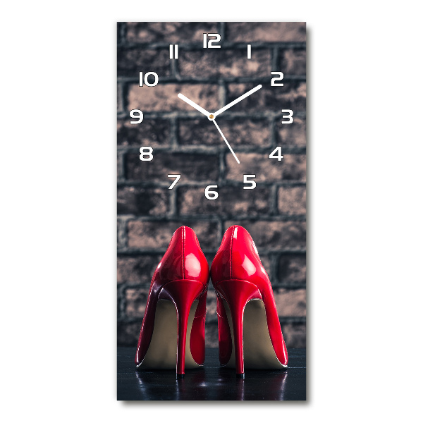 Vertical wall clock Red heels