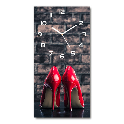 Vertical wall clock Red heels